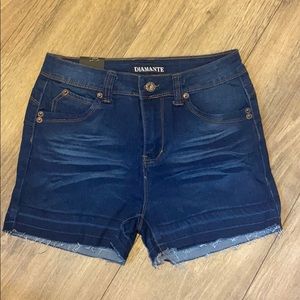 Diamanté Denim Shorts